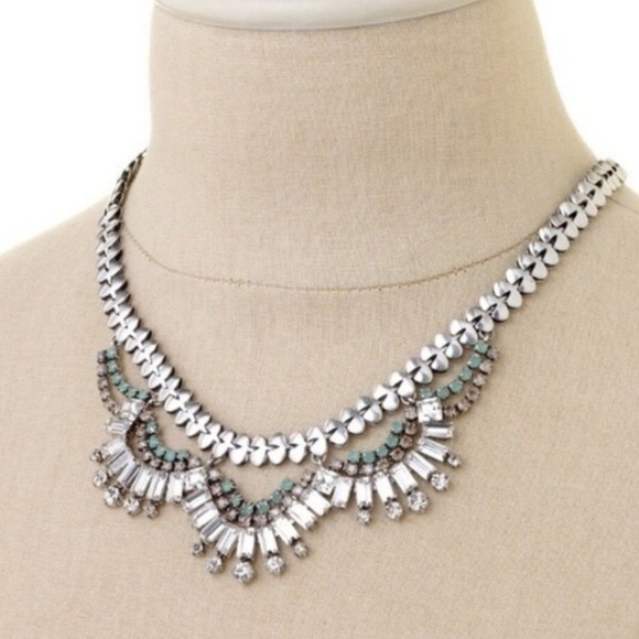 Stella & Dot | Vintage Belle Crystal + Silver Jeweled Necklace - Picture 5 of 9